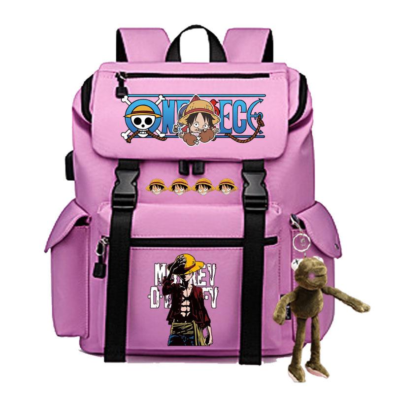 2024 grenzüberschreitend neu beliebt ONE PIECE Cartoon-Muster Rucksack Studenten große Kapazität Laptop