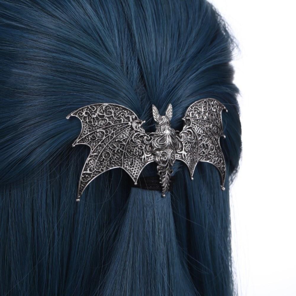 Gothic Style Bat Spring Clip Hollow Pattern Hair Accessories Halloween Hair Clip  Birthday Gift