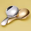 Niedlicher Edelstahl Löffel Kurzer Griff Gold Eis Tee Kaffee Löffel Kinderlöffel Küche Gewürz Schaufel