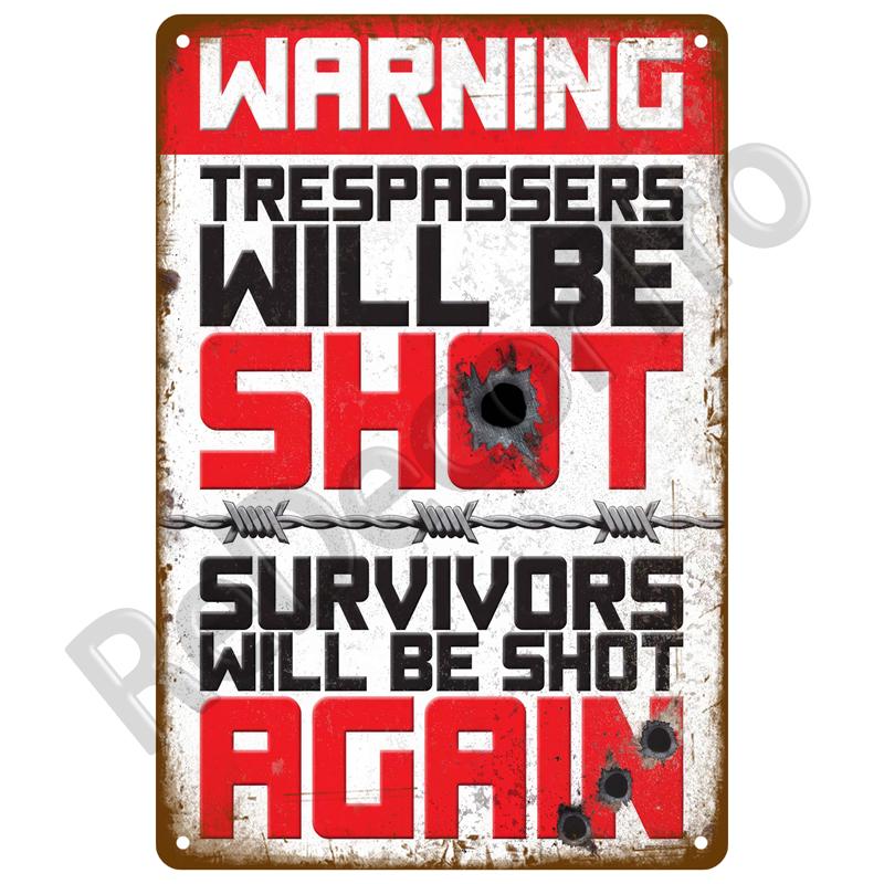 Warning Danger Beware Metal Sign Vintage Plaque Tin Sign Plate Home Wall Decor For Bar Club Man Cave Art Painting Poster Gift
