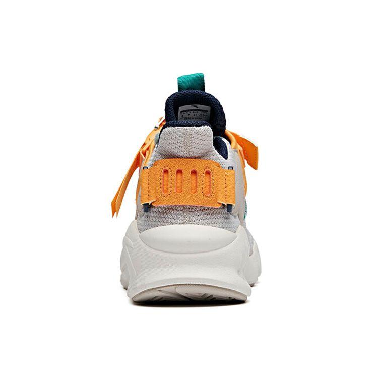 Anta Dominator Shock Absorption Non-Slip Wear-Resistant Breathable Low-Top Dad Shoes Men Sneakers White Green Orange 112028085-4