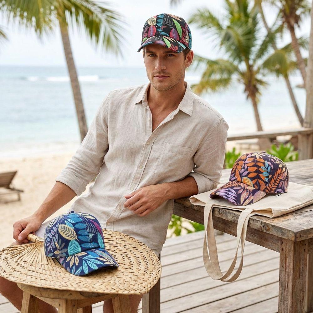 Fashion Korean Style Baseball Cap Sun Protection Casual Oversized Hat Trendy Maple Leaf Print Sun Hat For Men Women