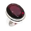 Garnet Gemstone Handmade 925 Sterling Silver Jewelry Ring Size 6.5 H3e32