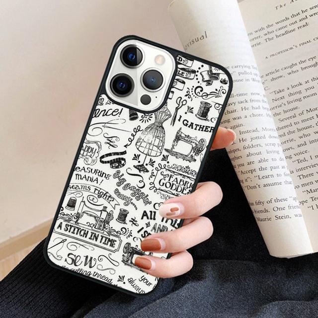 Sewing Machine Pattern Phone Case Back Cover for IPhone 18 17 Air 16 15 14 13 11 12 Pro Max Plus Fundas Coque