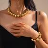 European-American Fashion CCB Necklace Set: Simple, Irregular, Large Beaded Necklace