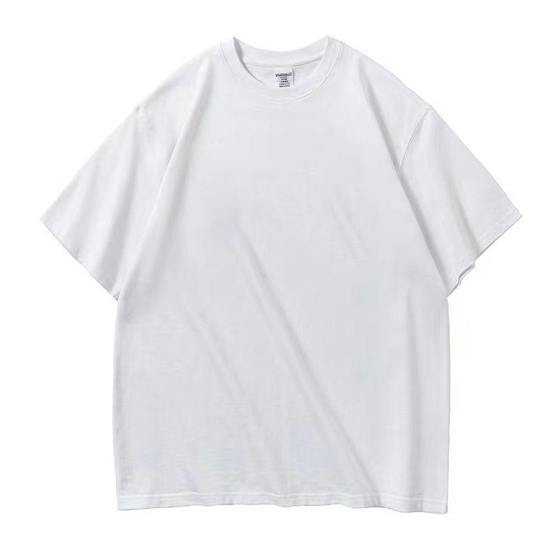 Summer Pure Cotton Short Sleeved Printed T-shirt Men's Loose Round Neck Men's Top Base Shirt Trend Top