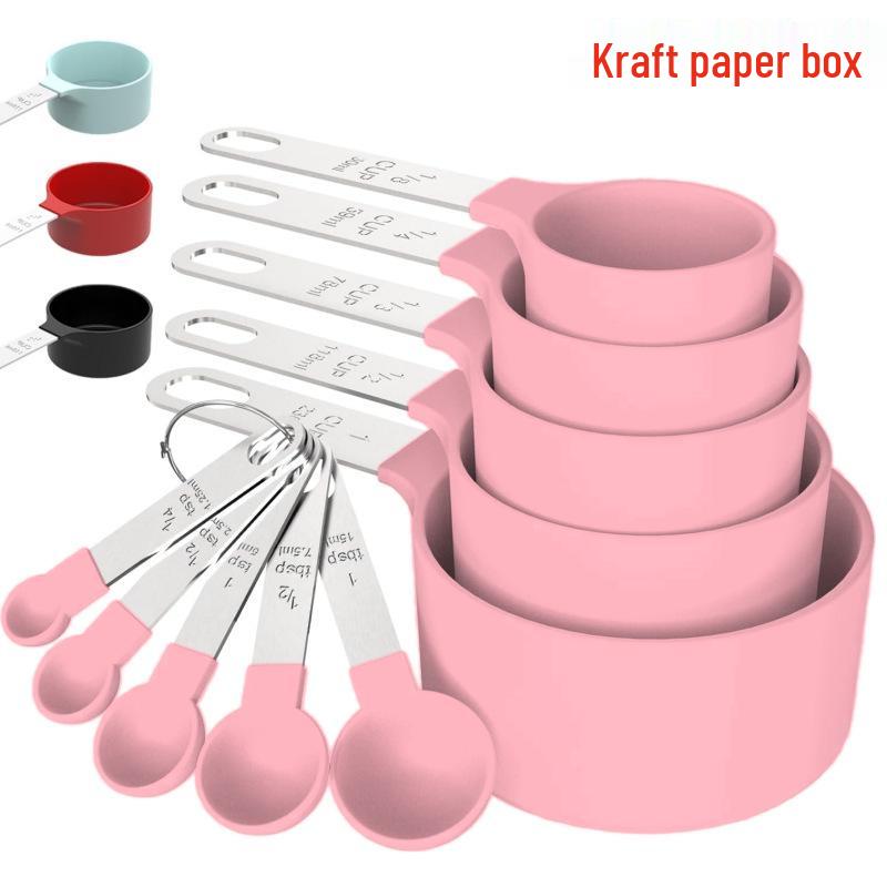 8-Piece Stainless Steel Measuring Cup & Spoon Set with Scale