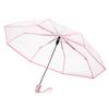 Folding Umbrella Automatic Open Close Compact Windproof Rain Transparent Clear