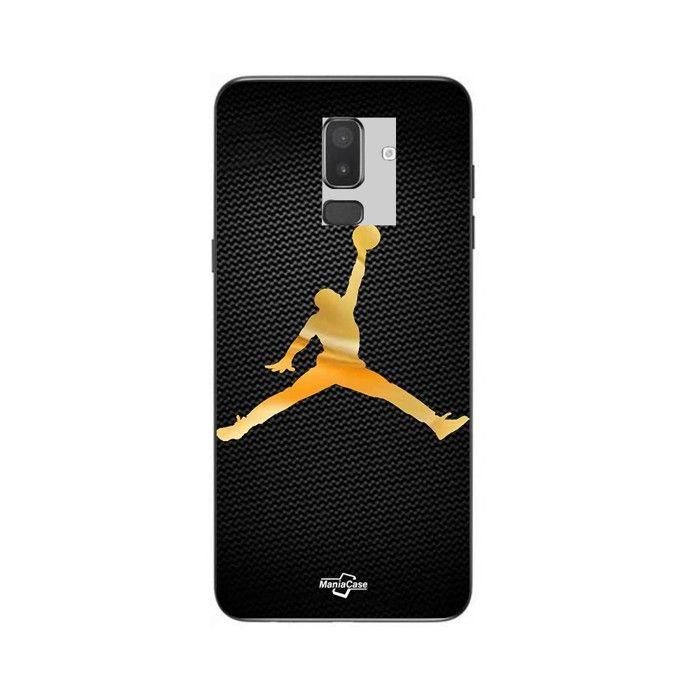 Case for Samsung Galaxy J8 2018 Jordan Logo 23 Nike Basketball Golden Color
