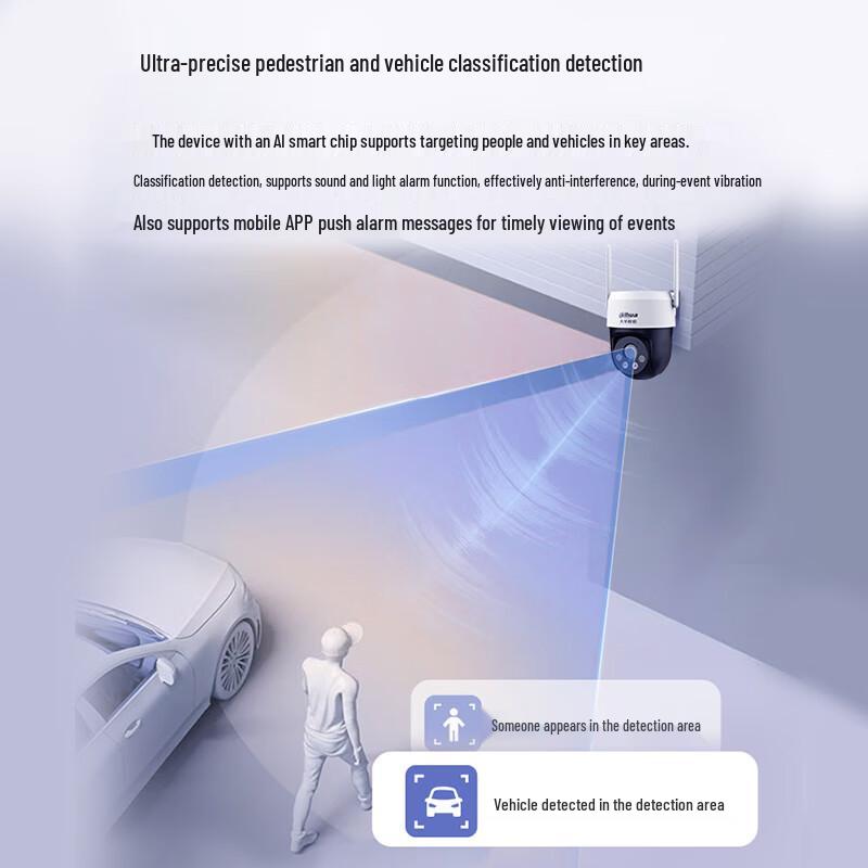 Dahua 5MP Wireless WiFi PTZ Security Camera with Full-Color Night Vision CN Plug (adapter Included)