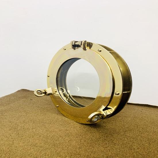 Hublot de bateau de canal de 30,48 cm, finition dorée, porte, fenêtre, hublot en verre, hublot décoratif pour la maison