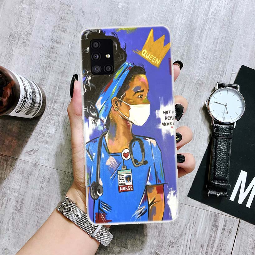 Funny Medicine Nurse Doctor Phone Case For Samsung Galaxy A52 A32 A22 A12 A02S A50S A30S A51 A31 AA71 Note 20 Ultra 10 S10 Plus