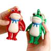 1/2Pcs Frog Keychain Decor Cartoon Backpack Purse Charm Realistic Frog Texture Keychain Portable Mini Keychain with Lobster Clasp