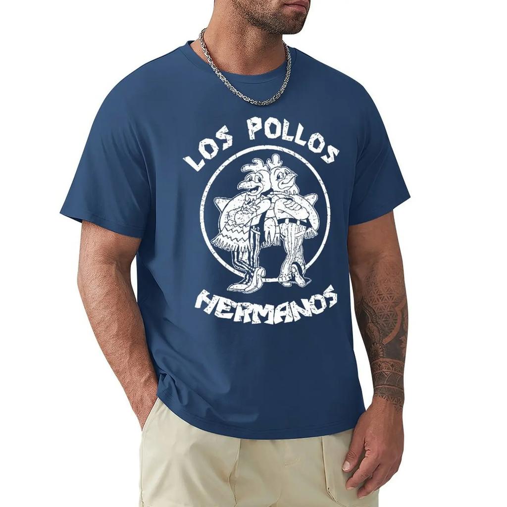 TV Series Breaking Bad Los Pollos Hermanos T-shirts Fashion Funny Chicken Brothers Men Cotton High Quality T-shirt Streetwear