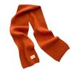 Knitted Scarf Solid Color Versatile Autumn and Winter Warm Scarf Long Student Scarf Candy Color Bright Basic Korean Version