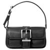 MK Colby Snap Closure Silver Hardware Leather Mini Handbag Women Handbags Black 32F4SBAU0L-BLACK