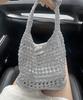 Somewherebutter Mini Ratty Handmade Bag - Silver