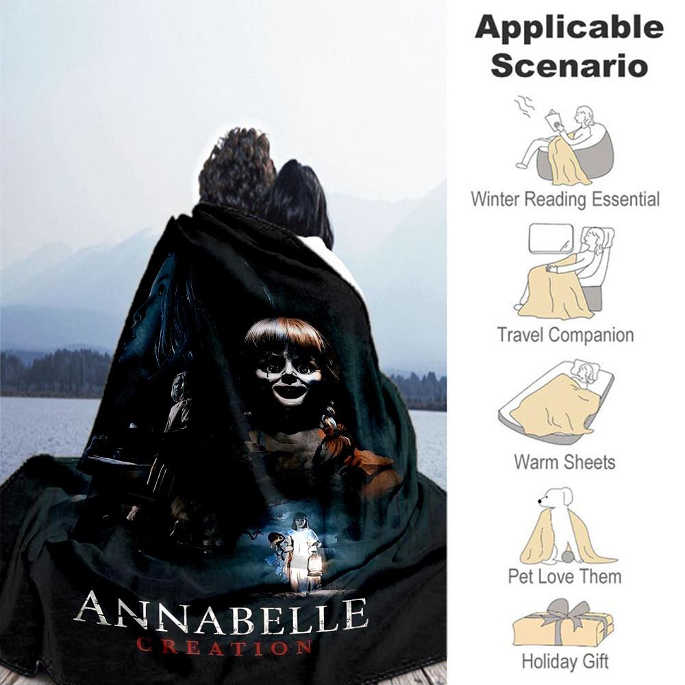 1PC Annabelle Creation Outdoor Flannel Blanket Soft Plush Decor for Picnics, camping,Bedroom, Playroom, Office1219A