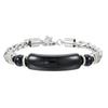 Geometric Stainless Steel Mens Beaded Bracelet With Turquoise For Casual Wear