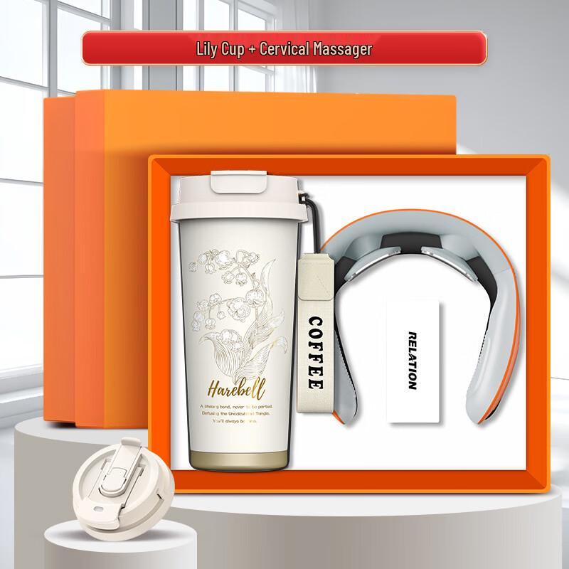 Lailuo Lily of the Valley Coffee Cup & Neck Massager Gift Set