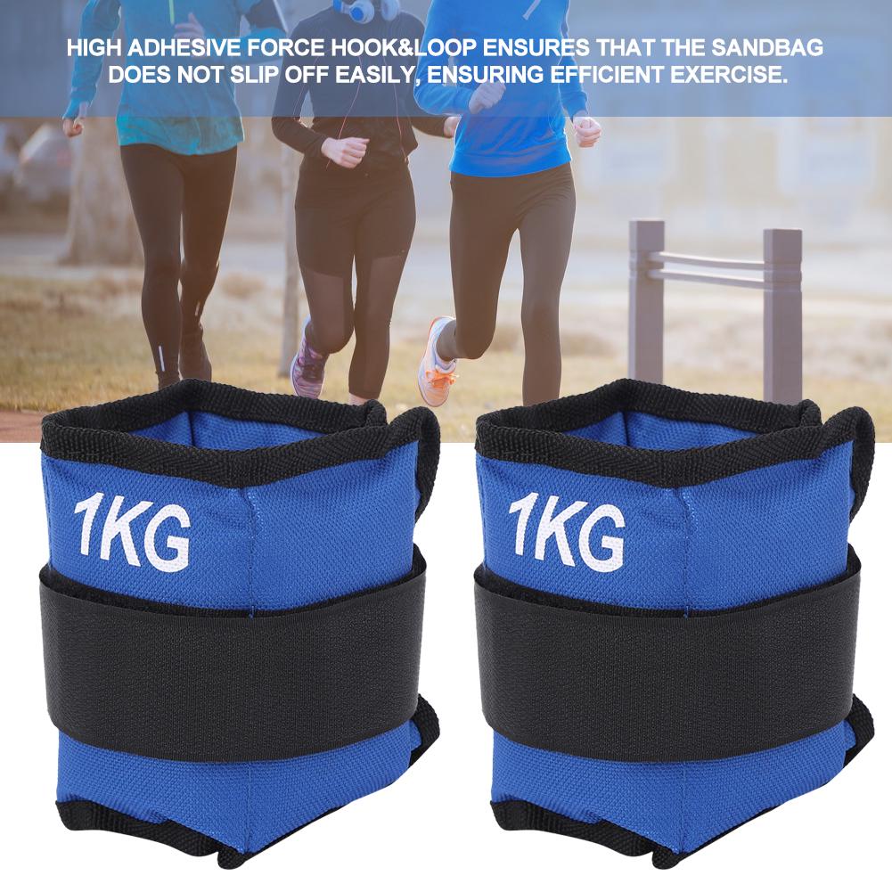 2Pcs Leg Ankle Wrist Sand Bag Weights Strap Strength Training Equipment for Gym Fitness Yoga Running