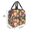 Ben und Holly Cartoon Isolierte Lunchtasche für Damen Kinder Tragbar Lebensmittelboxen Thermische Lunchbox Tragetasche