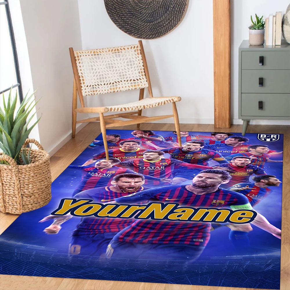 Messi 238 Customized Name Carpet Perfect for Game Room Kitchen Dining Room Bedrooms Anti-slip Rug Office Home Decor Spiritual Gift