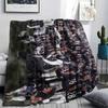BAL Ravens Printed Flannel Blanket, Soft Throw for Bedroom Sofa, Washable, Fan Merchandise, Great Gift.