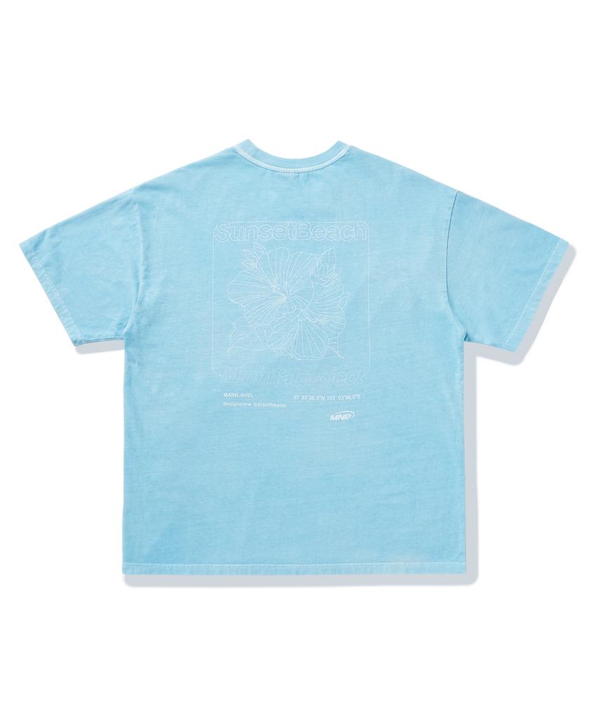 MINIMALPROJECT Sunset Beach Oversized Short Sleeve T-Shirt Mst161 [Sky]
