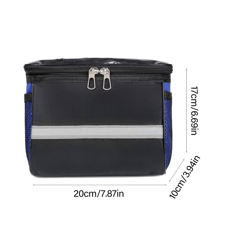 Bicycles Front Frame Storage Pouches with Reflective Strips Road Bike Handlebar Bag Cycling Accessories Easy Installation