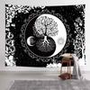 Tarot Tree of Life Sun Moon Yin Yang Bagua Tapestry Skull Planet  Wolf  Bedroom Room Aesthetics Home Decor