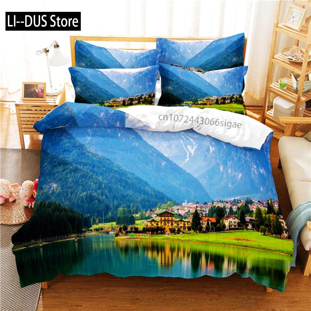 Beautiful Scenery Bedding Set Duvet Cover Set 3d Bedding Digital Printing Queen Size Bedding Sets Fashion Design