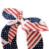 Women Headband USA Flag Independence Day Theme Three-Dimensional Rabbit Ear Bow Shape Headband Sponge Filling Non-Slip Hair Hoop