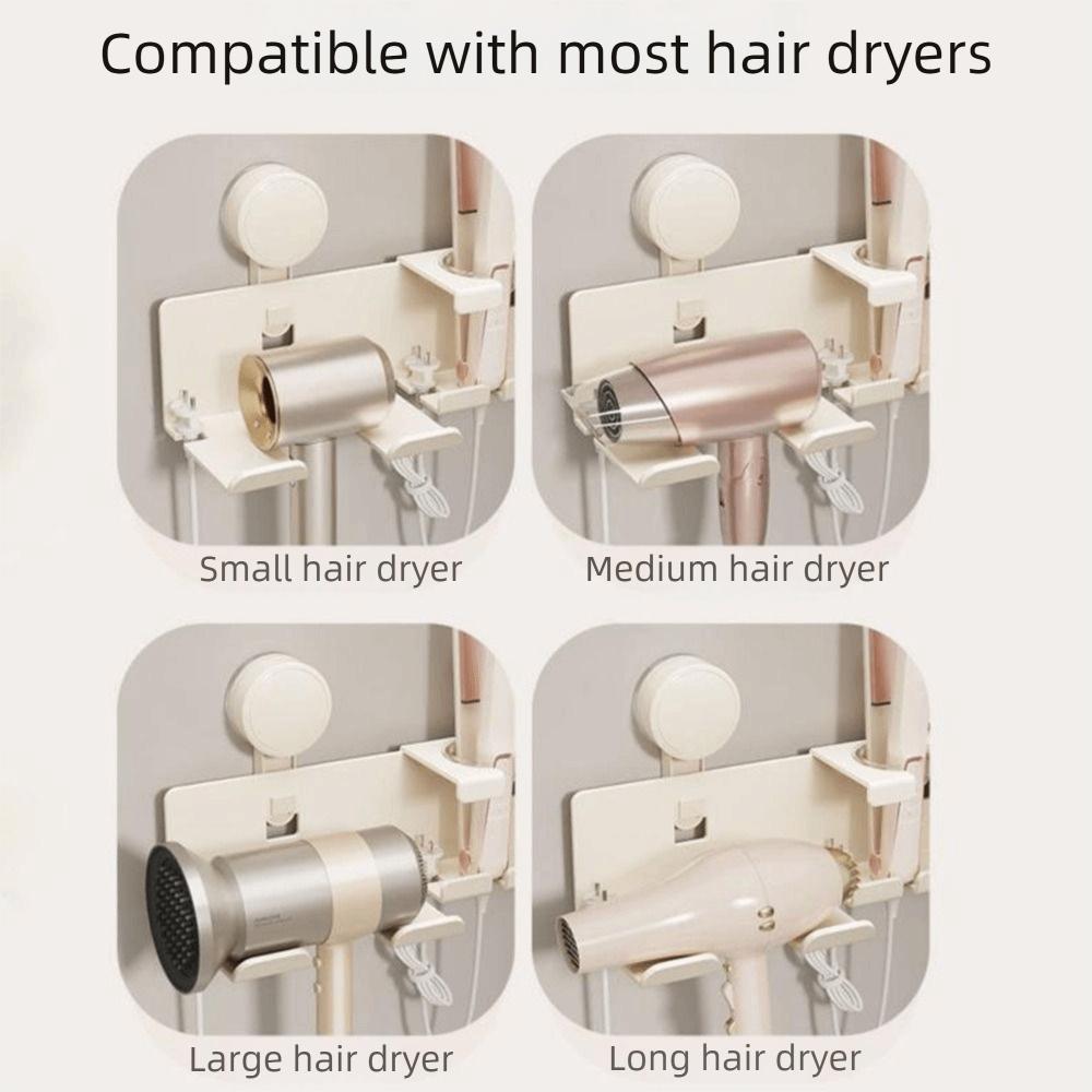 Wall Mounted Suction Cup Hair Dryer Holder Punch Free Hair Blow Dryer Holder Bathroom
