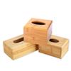 Rectangular Bamboo Tissue Organizer Box Utility Paper Container Large Capacity