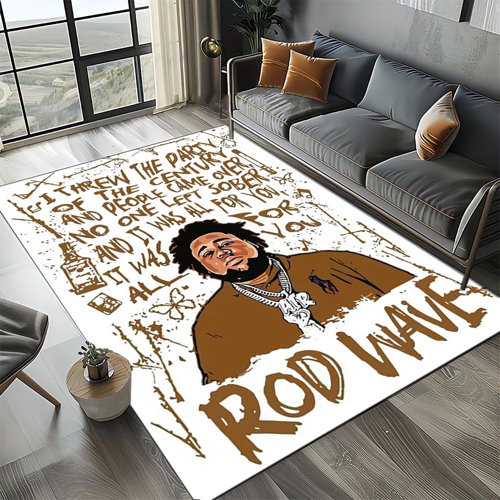 3D-Druck-Stab Wellen-Rapper Bereichsteppich, Teppich für Zuhause Wohnzimmer Schlafzimmer Sofa Fußmatte Dekoration, Kinder Spiel rutschfeste Bodenmatte