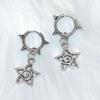 Korean Stainless Steel Star Swirl Earrings Gothic Charms Rivet Earrings For Women Punk Grunge Jewelry Vintage Accessorie