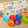 Deti Rané vzdelávanie Vzdelávacie Montessori Triedenie farieb Drevené hračky Ruky Tréning mozgu Klip korálky Matematická hračka Hra pre deti