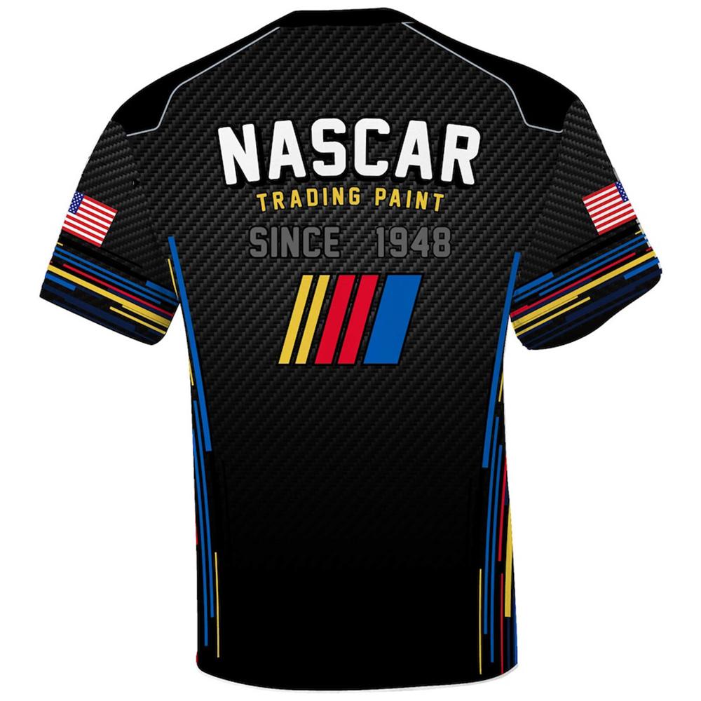 Men's Round Neck Training Tops NASCAR Checkered Flag Sports Uniform 3D Print Breathable Quick-Drying T-Shirt Unisex Casual Tees