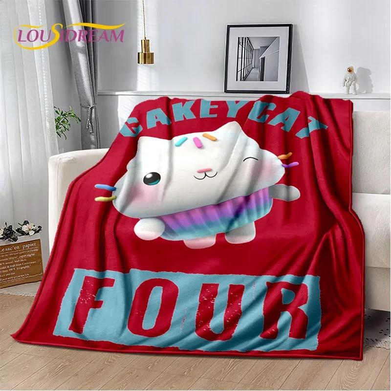Süße Gabbys Puppenhaus-Cartoon-Decke, weiche Überwurfdecke für Zuhause, Schlafzimmer, Bett, Sofa, Picknick, Reisen, Büro, Ruhebezug, Decke, Geschenk
