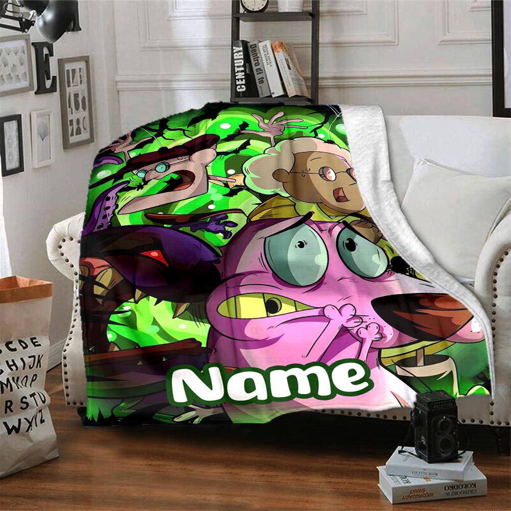 Custom Name Cartoon Animal Feathers Party Blanket For Couch Bed Plush Cozy Fuzzy Blanket Super Soft Warm Blankets For Fall And Winter 0916245