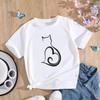 (Rozmiar azjatycki) T Shirt damski kot słodki zwierzak Trend zwierzęca słodka koszulka z nadrukiem moda z najwyższej półki odzież damska t-shirty z grafiką z krótkim rękawem