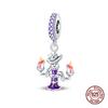 Halloween Charms Bead 925 Silver Luminous Pumpkin Ghost Dangle Fit Bangle Bracelet Necklace DIY Jewelry
