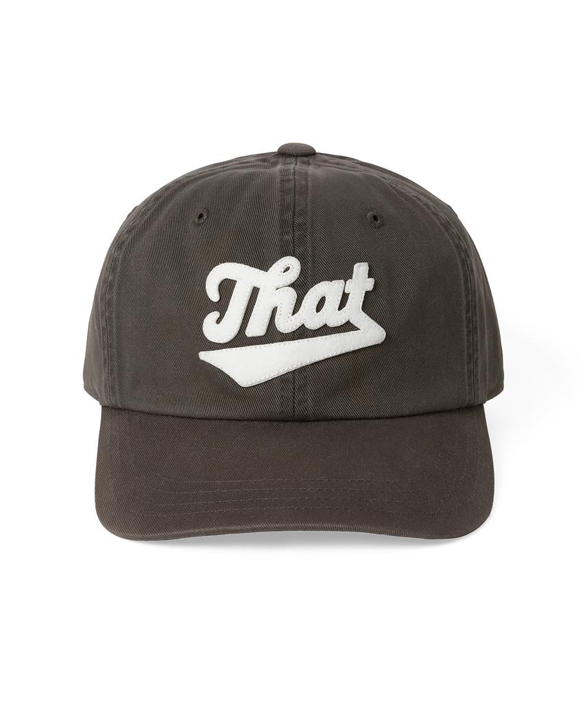 THISISNEVERTHAT Overdyed That Applique Cap Washed Black