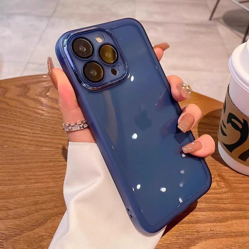 Transparent TPU Protective Case with Lens for Apple iPhone 11/12/13/14/15 Pro Max