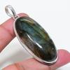 Natural Labradorite Gemstone 925 Sterling Silver Jewelry Pendant 2.52" AP-16166