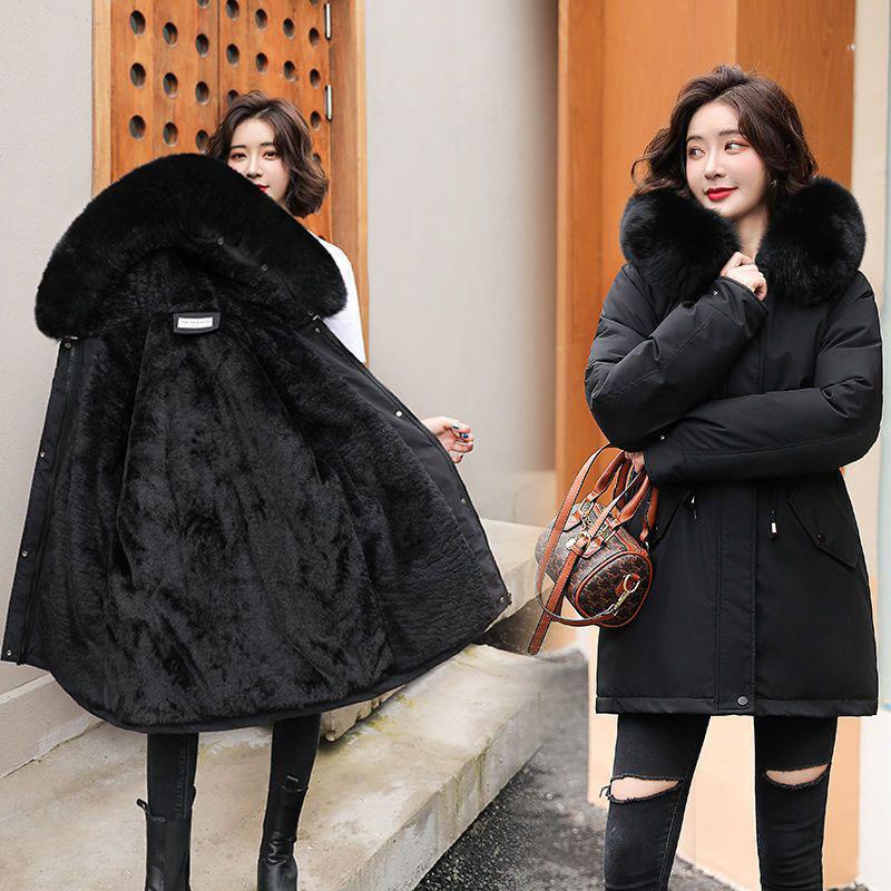 Fashion Winter Jacket Women Warm Coat Long Female Jacket Ladies Parka Winter Coat Women Collar Hooded Outwear