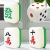 6-Sided Dice Stress Relief Toy PU Mahjong Shape Toy Funny Novelty Squeeze Toy for Birthday Gift