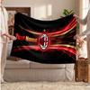 AC Milan Personalized Fleece Blanket With Football Logo, Custom Name Text Soft Warm Home Throw Blanket