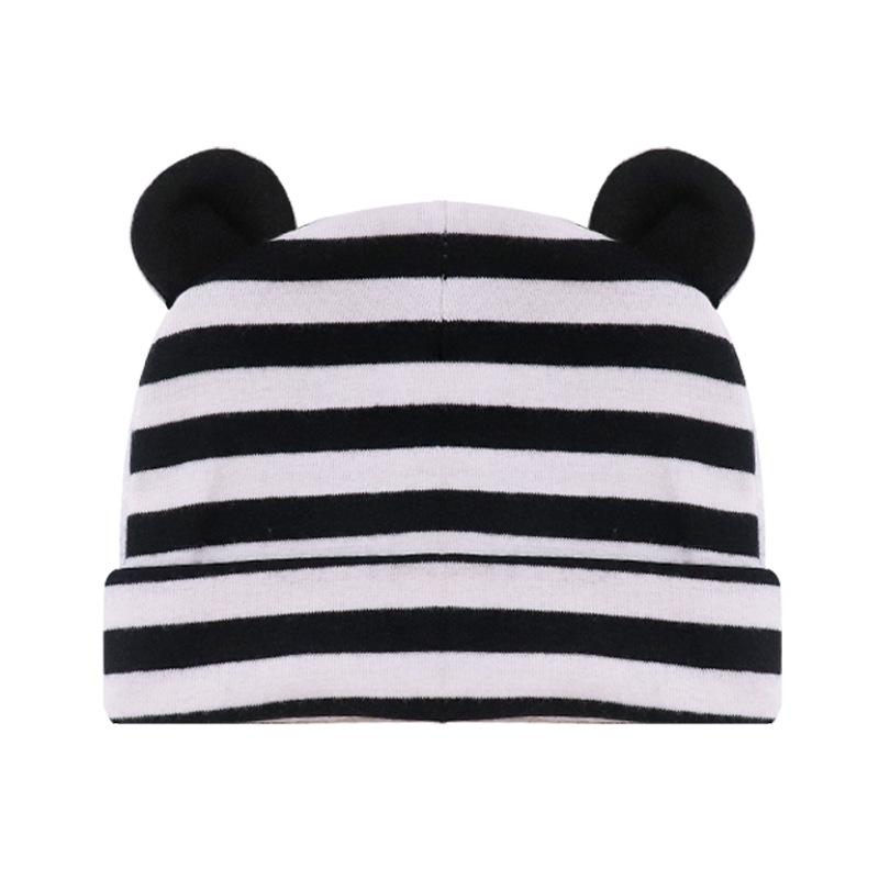Baby Hat Comfortable Solid Color Hats Cute Ear Shape Cotton Cap Newborn Photography Props 0-3Months Infant Bonnet Autumn Spring